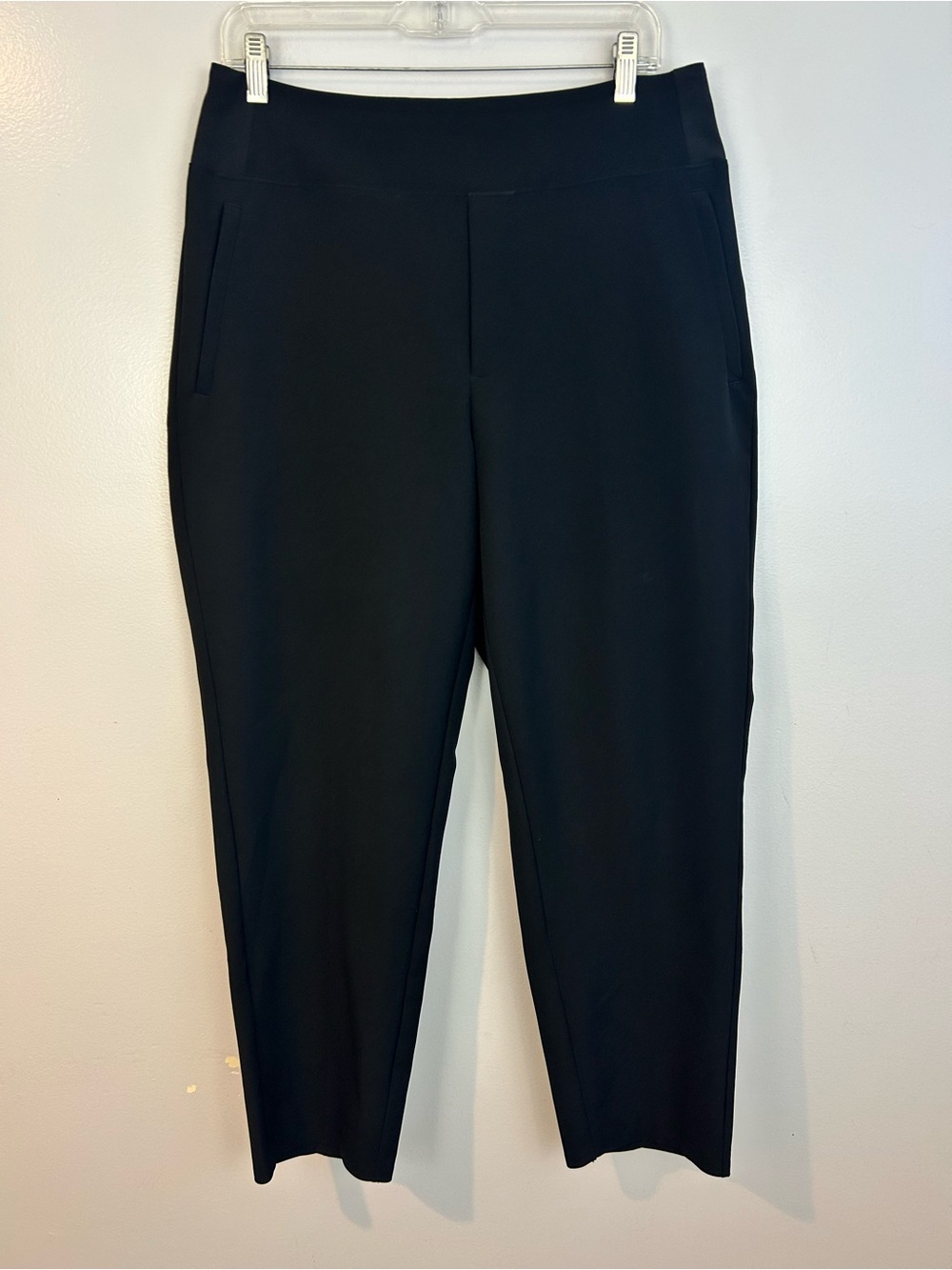 Athleta Black Endless High Rise Stretch Fabric Tapered Ankle Pants size 12 - Picture 2 of 10